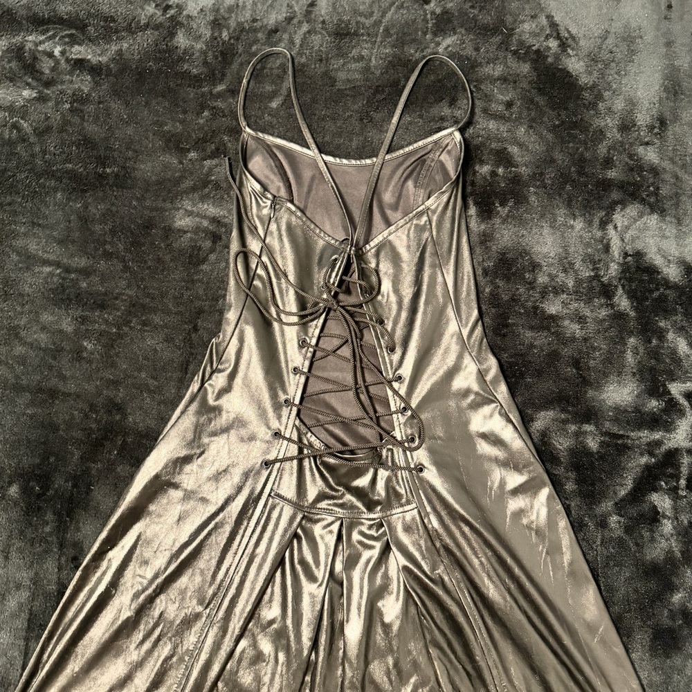 Vintage 90s Lip Service Goth Vinyl Gown